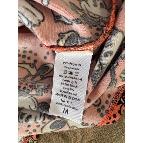 LULAROE DISNEY MINNIE MOUSE TUNIC SHIRT WOMENS SIZE M OVERSIZED ORANGE SHORT S - Picture 8 of 8